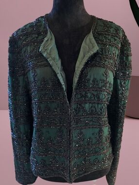Camille Marie Silk Beaded Jacket Large